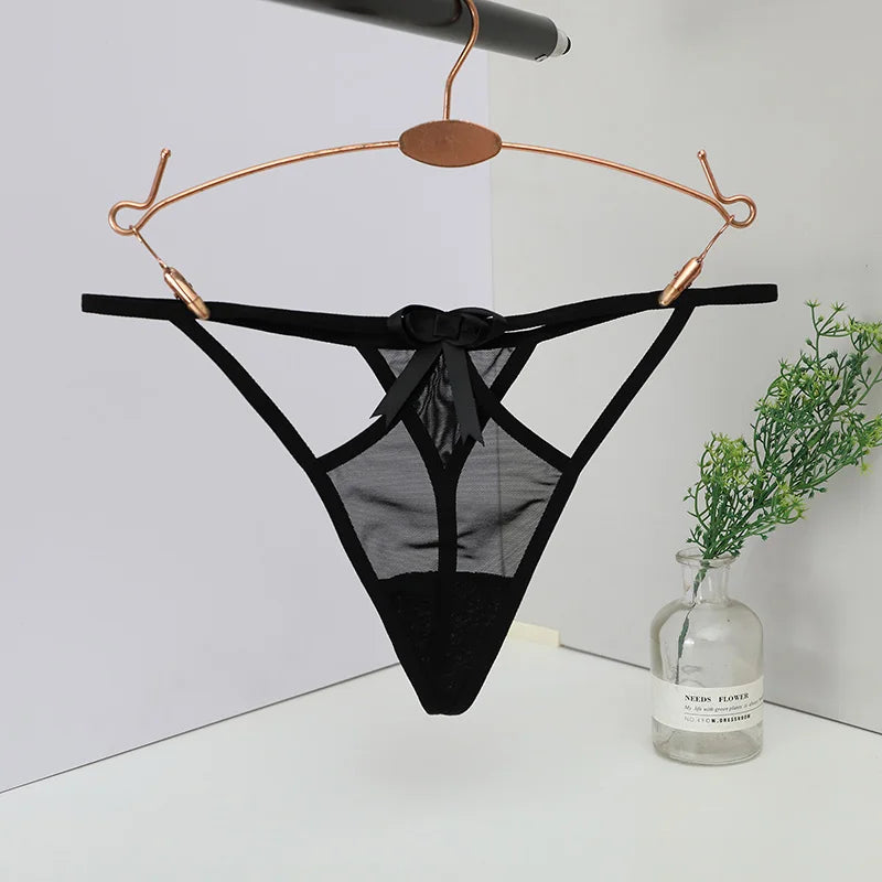 Women's panties Women's Low-Waist Seamless G-String Thong Lace Panties Sexy Cut-Out T-Back Ladies Underwear Lingerie Women's tho