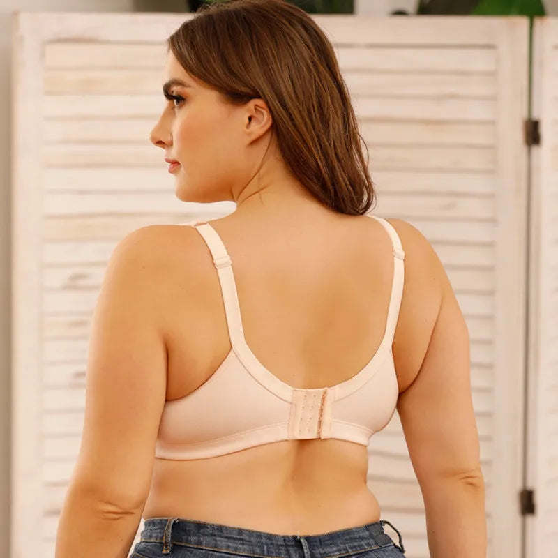 Bras for Women New Plus Size Underwear 95% Cotton Full Large Cup Comfortable Seamless Wireless Ultra-thin Brassiere 115DEF