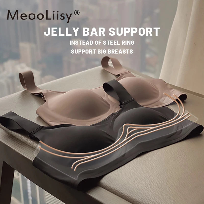 MeooLiisy C to F Cup Plus Size Tube Top Underwear Minimizer Seamless Active Bras Wireless Surper Comfortable Lingerie XXXXL