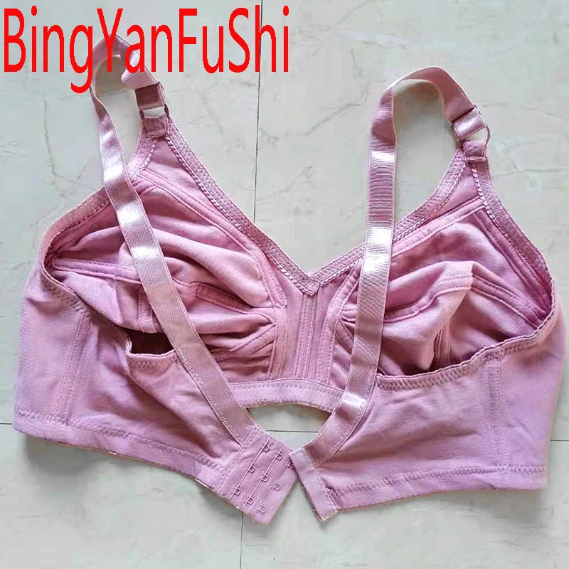 Seamless cotton bras for women push up large chest 80 85 90 95 100 105 110 115 C D E F G cup full-cover sexy lace bralette C01