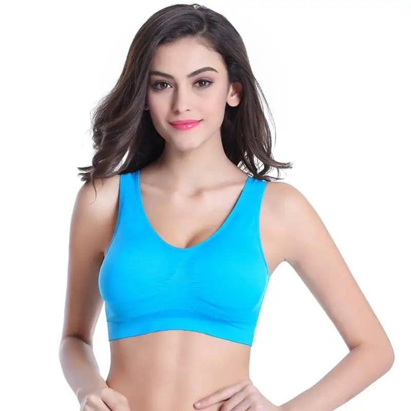 S-7XL Sports Yoga Shockproof Women's Bra Removable Breast Pad Bralette Sexy Elastic Beautiful Back Tops Comfort Cotton Sleep Bra