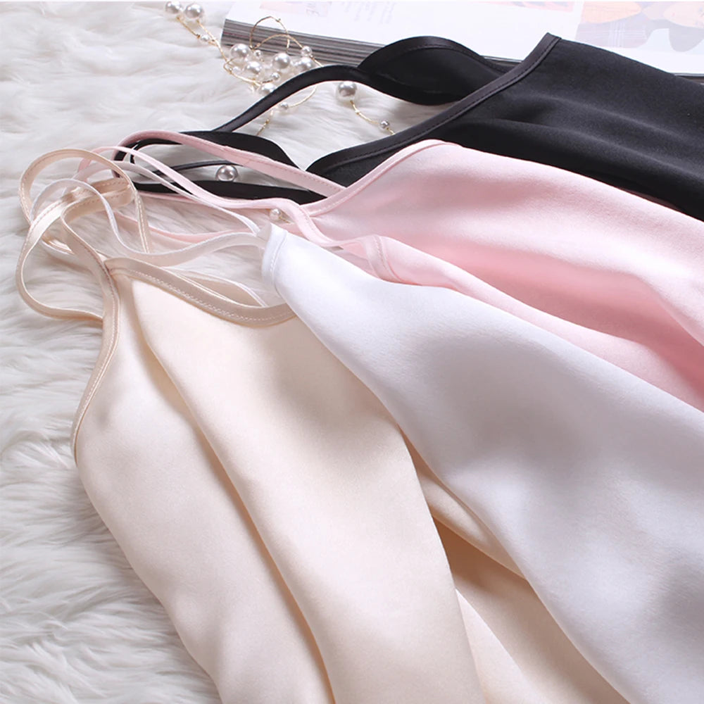 100% Mulberry Silk Pajamas Set for Women Silk Sleepwear Ladies Shorts Nightwear for Girls