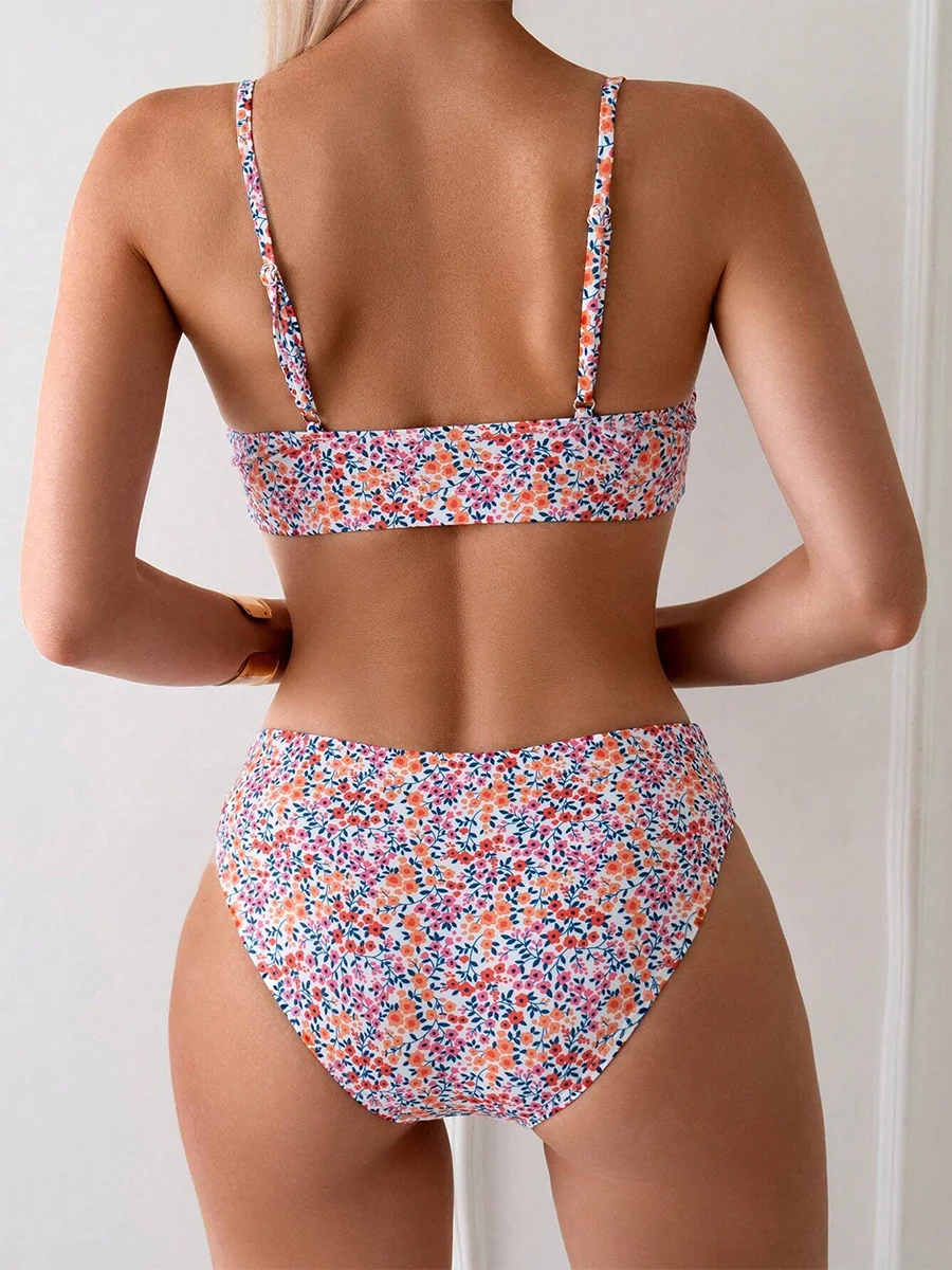 Sexy Bikini Women Swimsuit Female High Waist Swimwear Woman 2026 Two-piece Bikinis Sets Brazilian Neck Beach Wear Bathing Suit