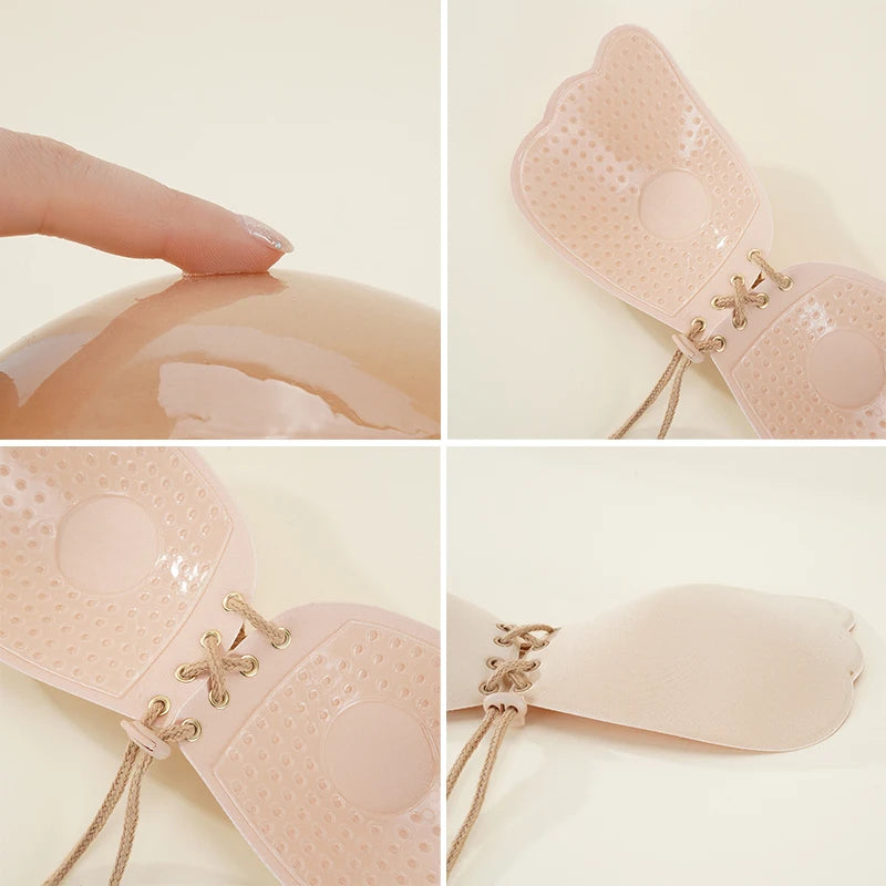 Large Size Strapless Bra Adhesive Sticky Push Up Bras For Women Rabbit Brassiere Lingerie Invisible Women Hot