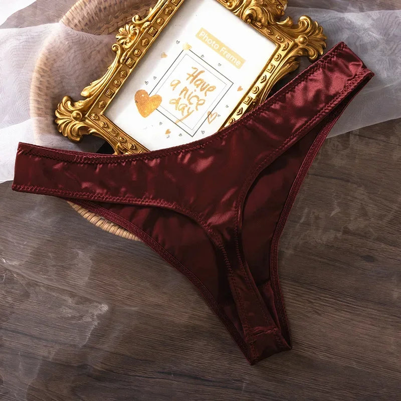 Ice Silk Panties Women Lingerie Underwear Low Waist Seamless Quick-drying Skin-friendly Breathable Briefs Women Intimates Brief