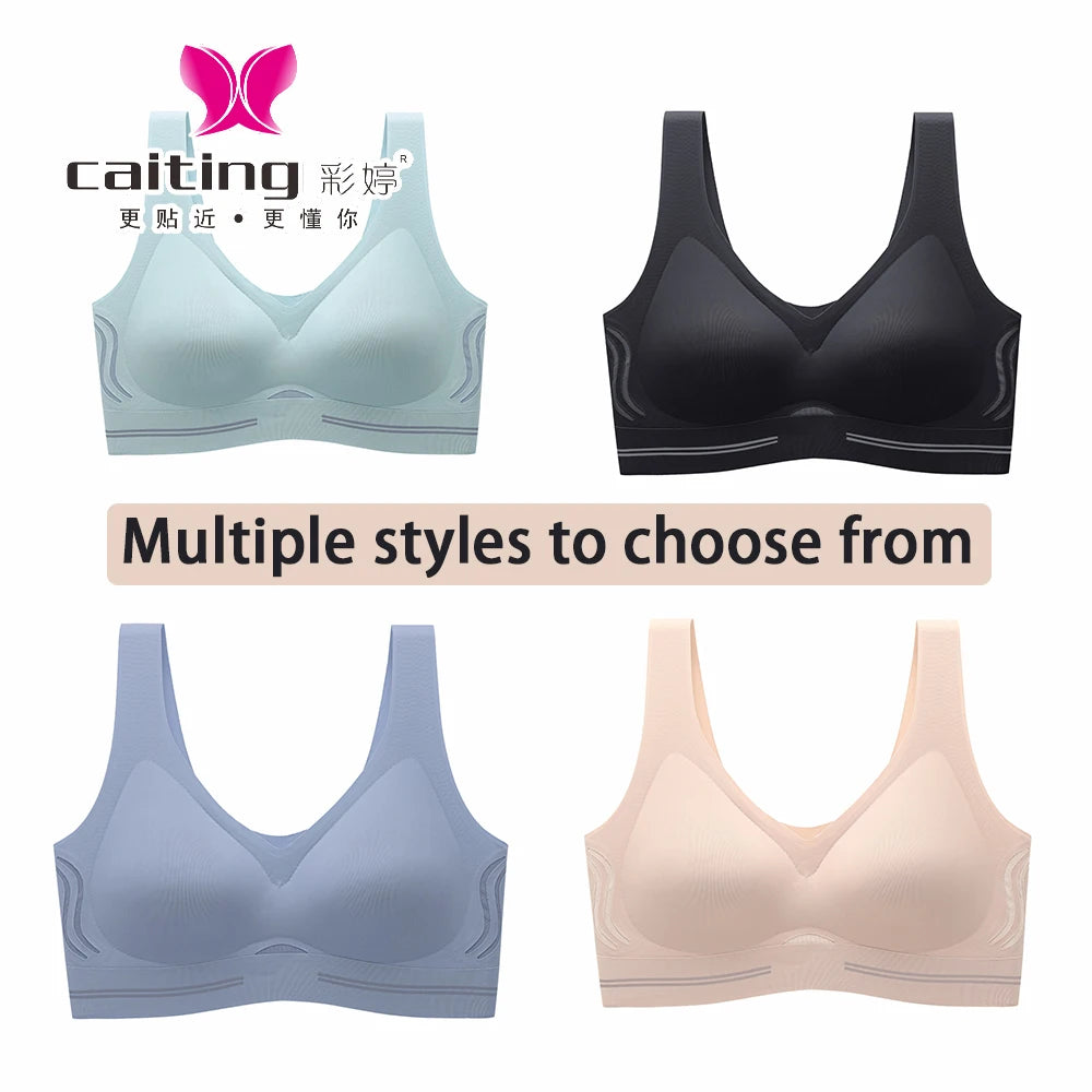 CAITING Seamless Bra Women good quality women underwear No trace Tops Sexy Wireless Women's Underwear Vest-style push-up bra