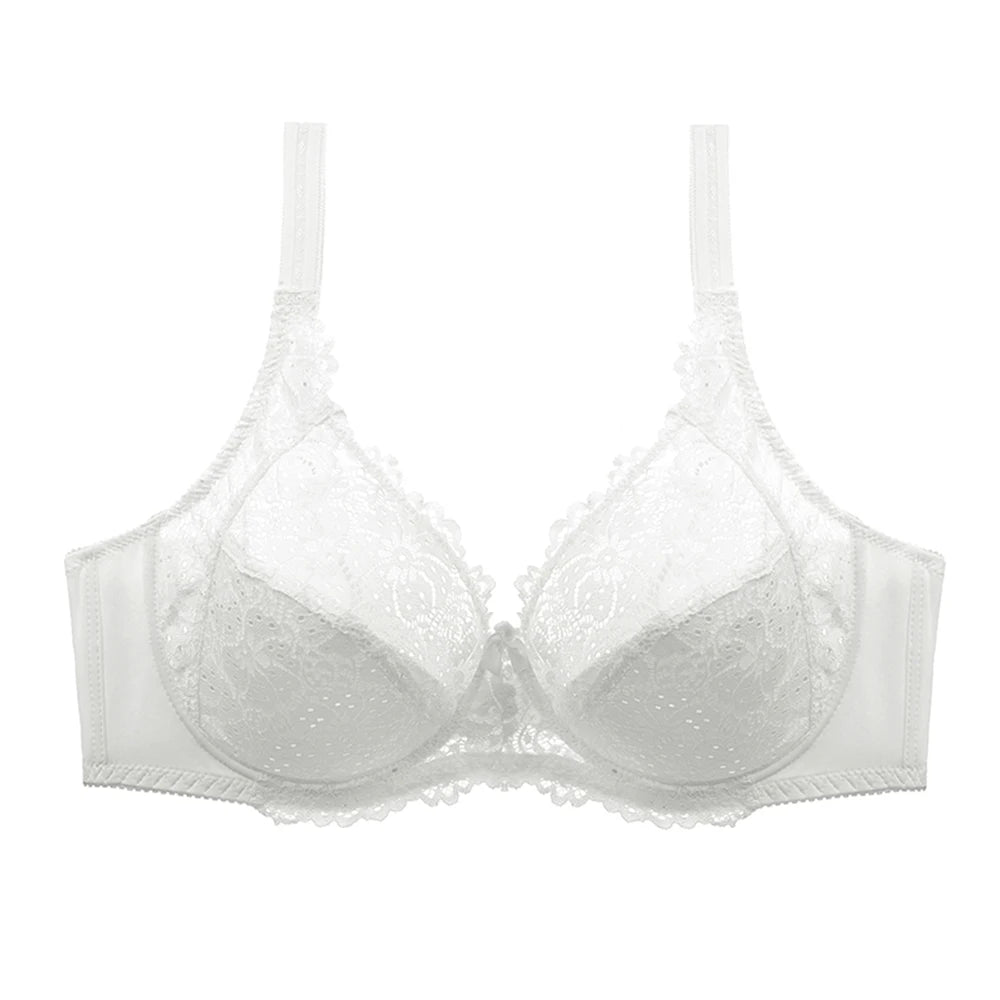 BCHRAYIUP Women's Sexy Lace Underwire Bra Thin Padded Support Plunge Push up Everyday Bra 36 38 40 42 44 46 C D E F