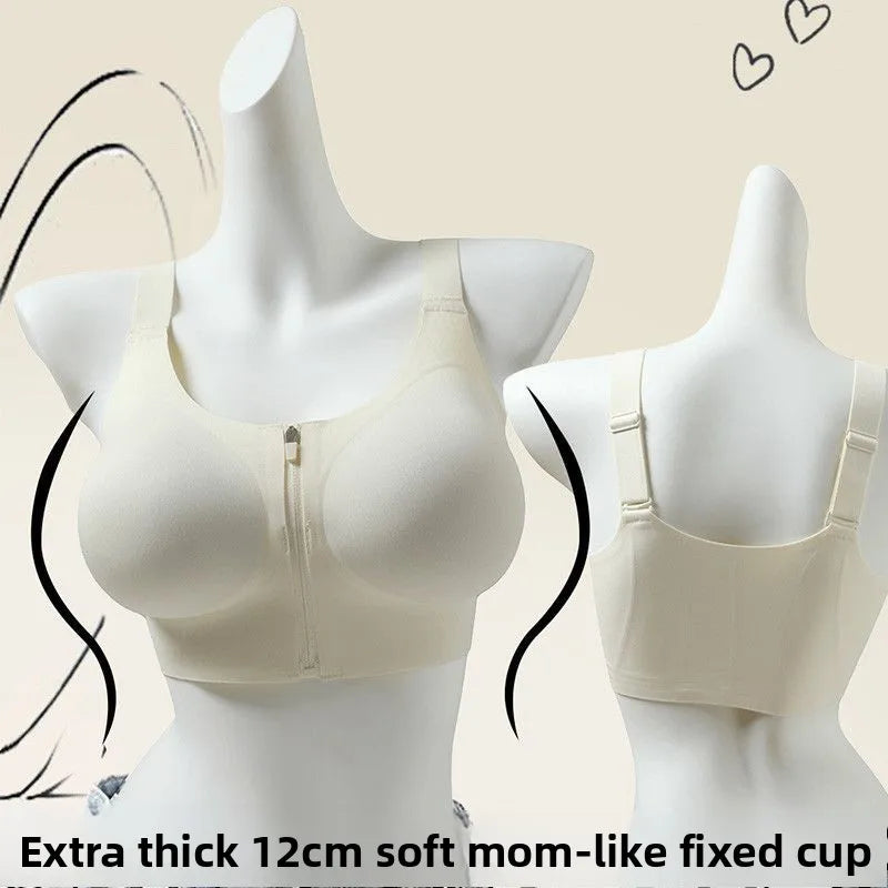 12CM Thickest Push Up Bra for Small Chest - Front Hook, Full Coverage No Gap, Back Smoothing, Ultimate Lift & Shape