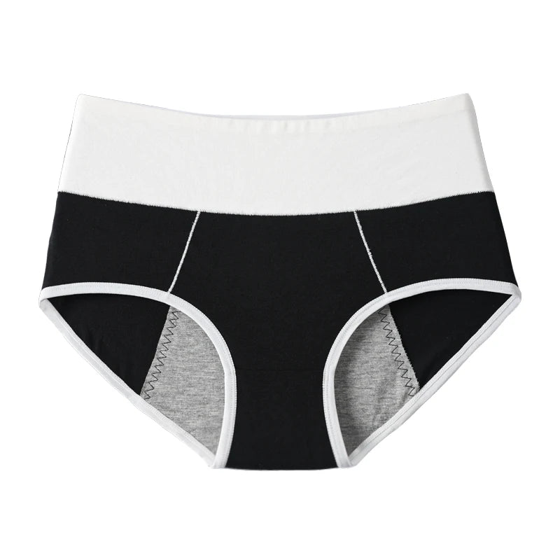 High Waist Menstrual Panties Woman Breathable Women's Cotton Briefs Plus Size M-4XL Physiological Leak Proof Period Underwear