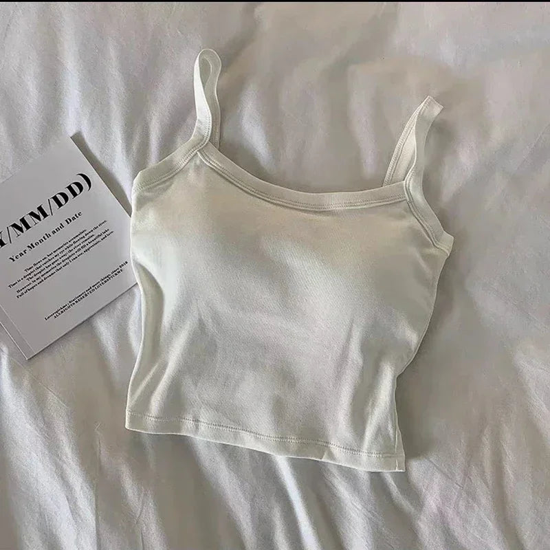 Crop Top Women Sexy Sleeveless Tops Fashion Female Underwear Lady's Camisole Girl Basic T-shirt Vest Lingerie Bras Tube Tops New