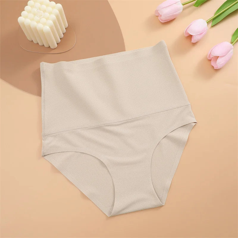 Seamless Shaperwear Women High Rise Briefs Sexy Silk Ultra Breathable Underwear Slimming Lifting Buttocks Corset Pants Elastic