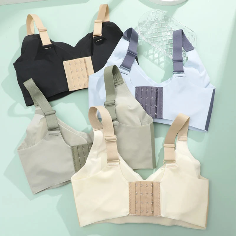 1/2Pcs/Set Women Push Up Bras Seamless Comfortable Angel Wings Bras Set Trendy Soft Breathable Underwear Female No Wire Lingerie