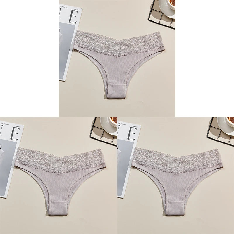 3PCS Breathable Comfortable Cotton Women's Underwear Sexy Fashion Women's Briefs Seamless Soft Women's Panties Stretchy Lingerie