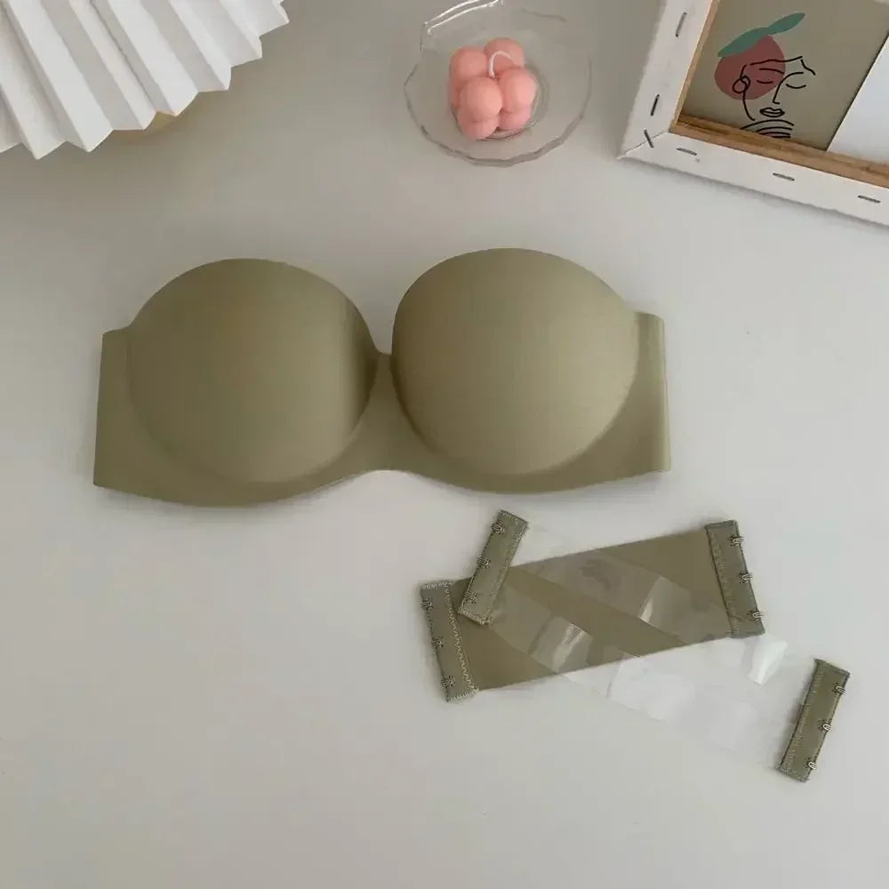 Invisible Push Up Bras Women Strapless Bra Underwear Seamless Solid Without Straps Bralette Lingerie Women Intimates
