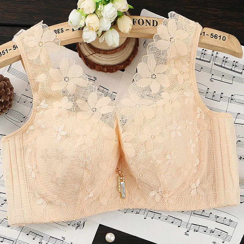 Minimizer Full Cup Brassiere Vest Bra Women Large Size Soft Sexy Lace Push Up Bra Sleeping Underwear Lingerie Women Clothing