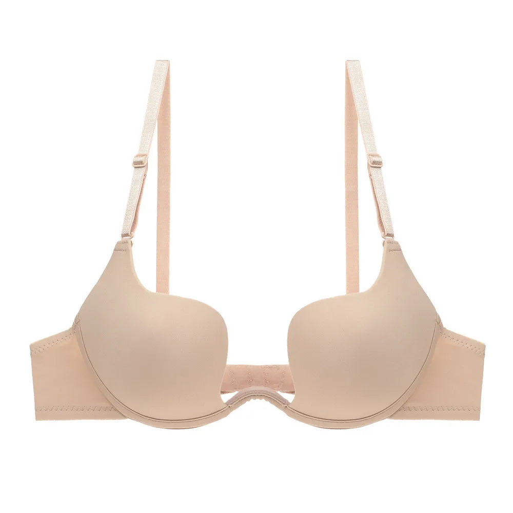 Sexy Invisible Seamless U-Back Bra | Push-Up Adhesive Silicone Cover for Wedding Dress,Backless Dress, Smooth Strapless Bralette