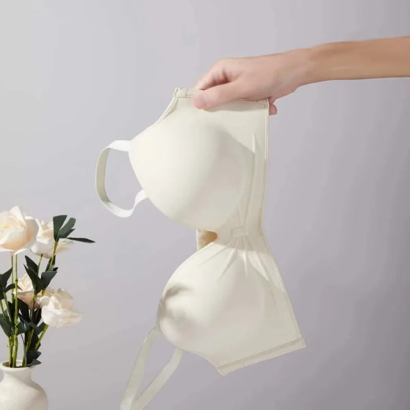 10cm Extreme Push Up Bra for AA/A Cup Lift Gather Wireless Bra, Anti-Sagging Side Smoothing Seamless T-Shirt Bra for Small Bust