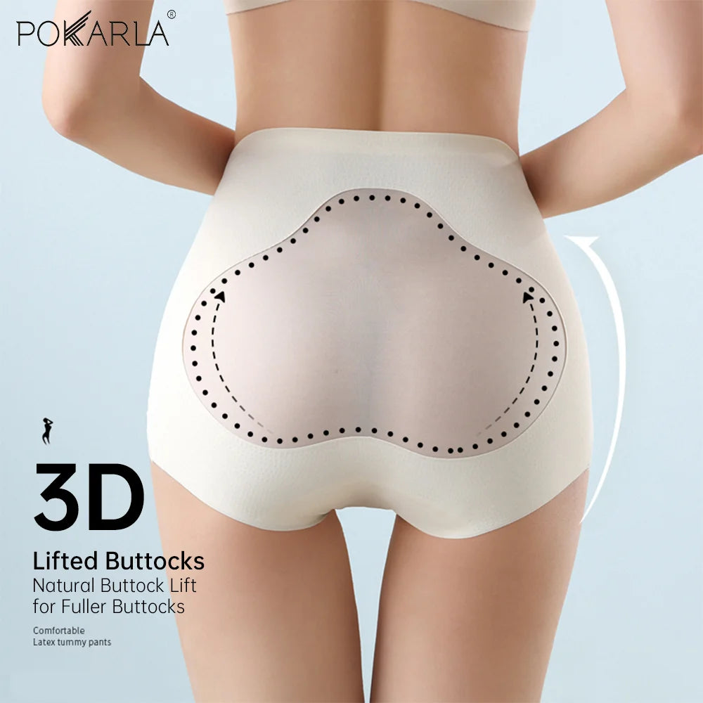 Seamless Mid Rise Tummy Control Panties Butt Lift Antibacterial Shaping Underwear Soft Full Cover Buttock Abdominal Shape Pant