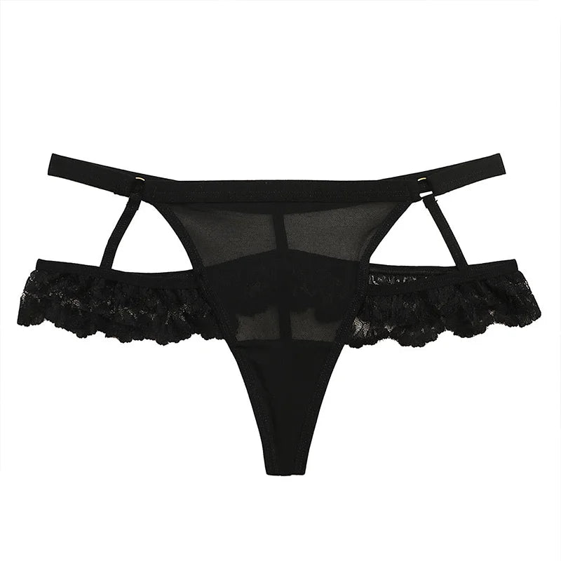 ALLTOOALL Women Sexy Panties Lace Underwear Female Seamless Lingerie Low Waist Transparent Hollow Out G-string Thongs Underpants