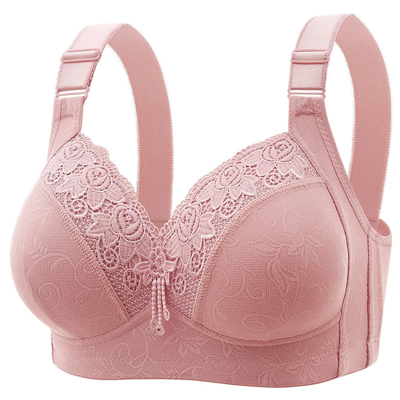 Womens Lace Bras Ultra-Thin Perspective Bralette Deep V Bra Sexy Lingerie Tops Plus Size Cup Mom's underwear active bra