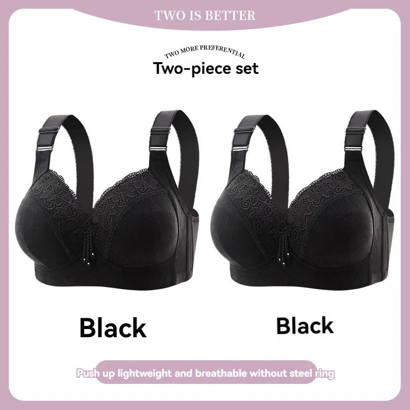 Womens Lace Bras Ultra-Thin Perspective Bralette Deep V Bra Sexy Lingerie Tops Plus Size Cup Mom's underwear active bra
