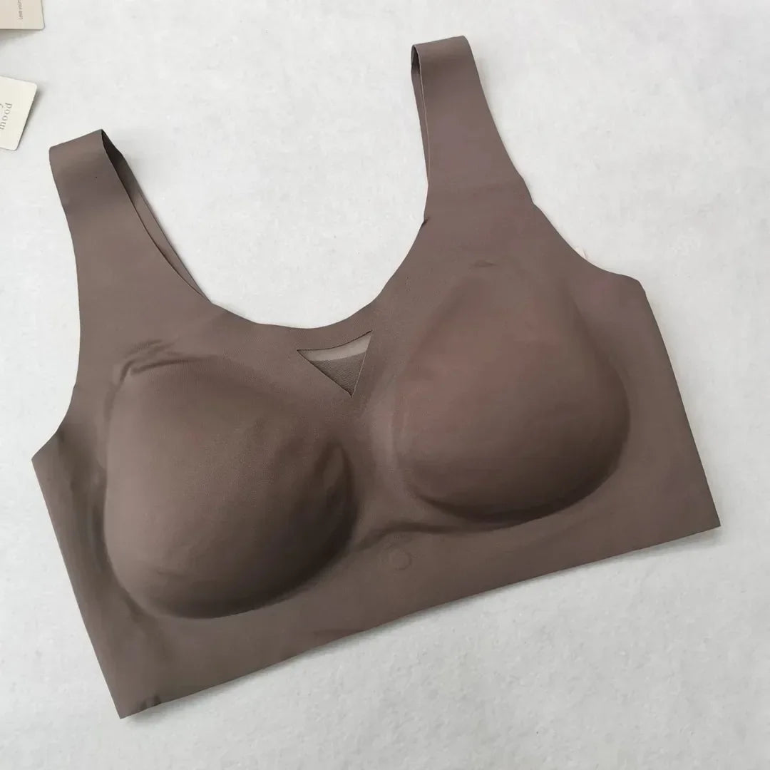 A /B / C Fixed Cup Seamless Oversized Bra Thin Push Up Women Underwear