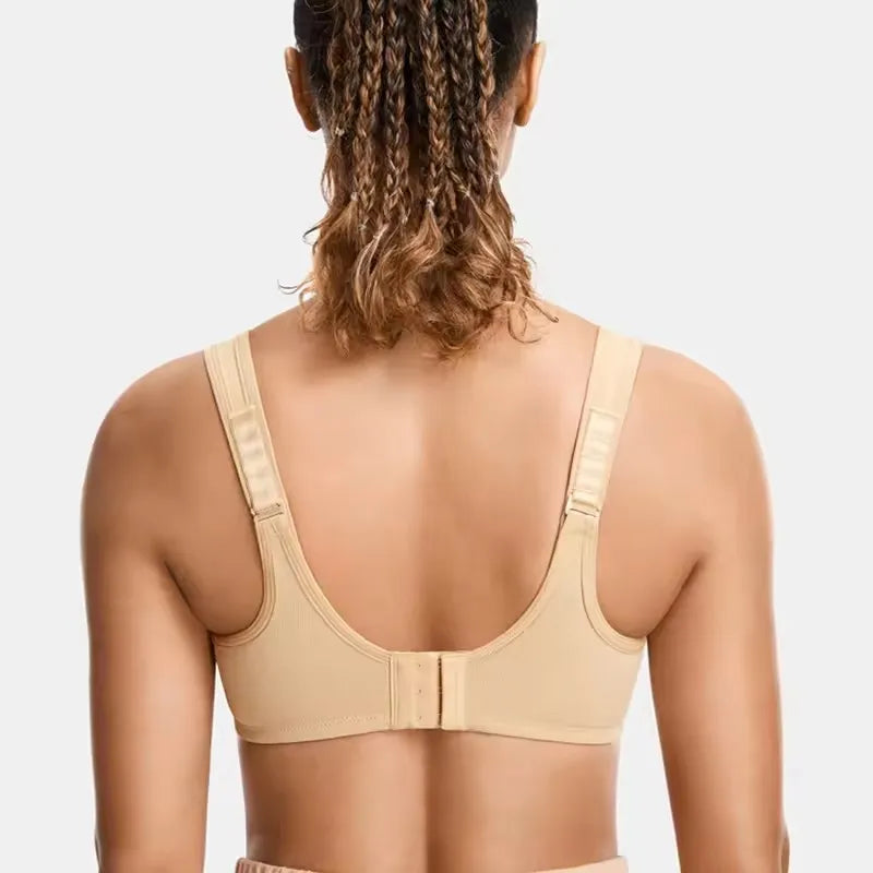 Sports Bra Womens High Impact Double Layer Max Control Non Padded Underwire Active Bra 34 36 38 40 42 C D E