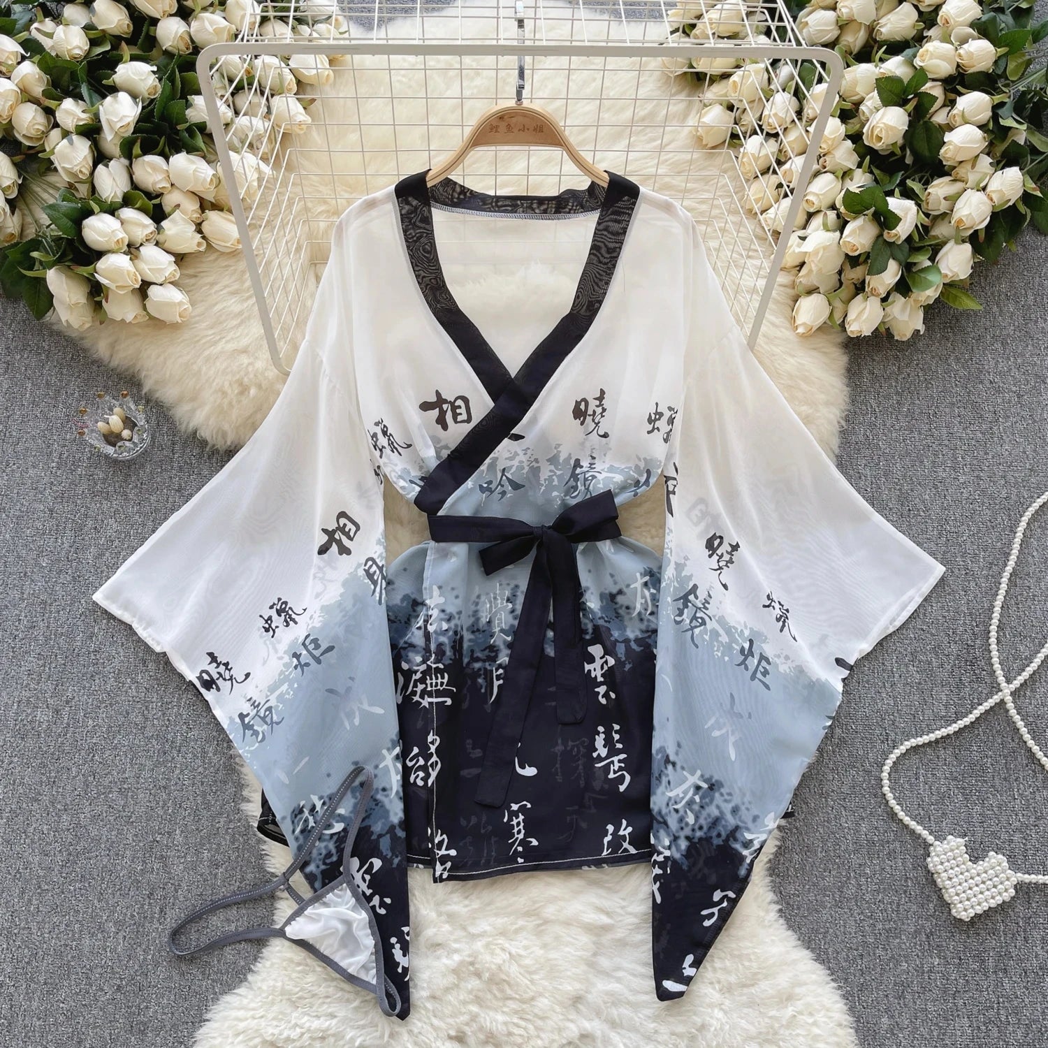 Women Strap Hollow Out Backless French Style Striped Erotic Playsuits Cosplay Slim Fit Underwear Black Lingerie Sexy Bodysuits