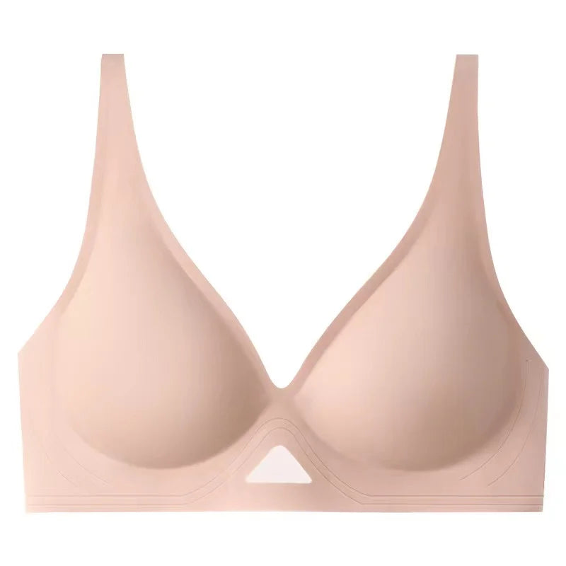 Seamless Bras For Women Push-Up Bra With Pads U-Shape Back Non-wire Brasiere Underwear Breathable V-Neck Sexy Lingerie S-XL