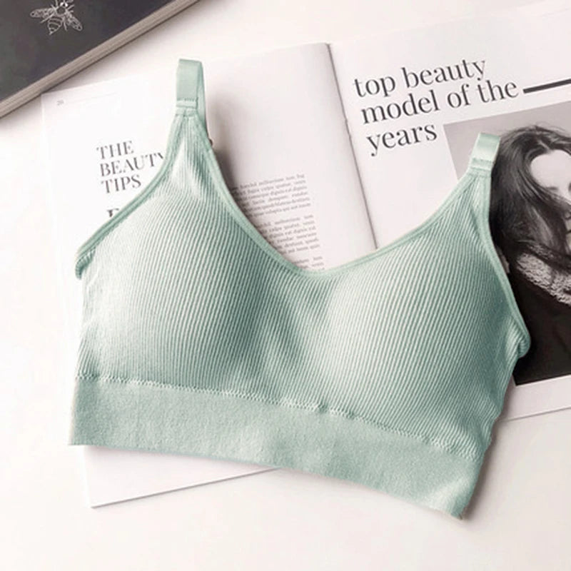 Women's Bra Tube Top Crop Top Female Seamless Back Outdoor Sports Underwear Bra For Women Cotton Female Bra Tops Brassiere