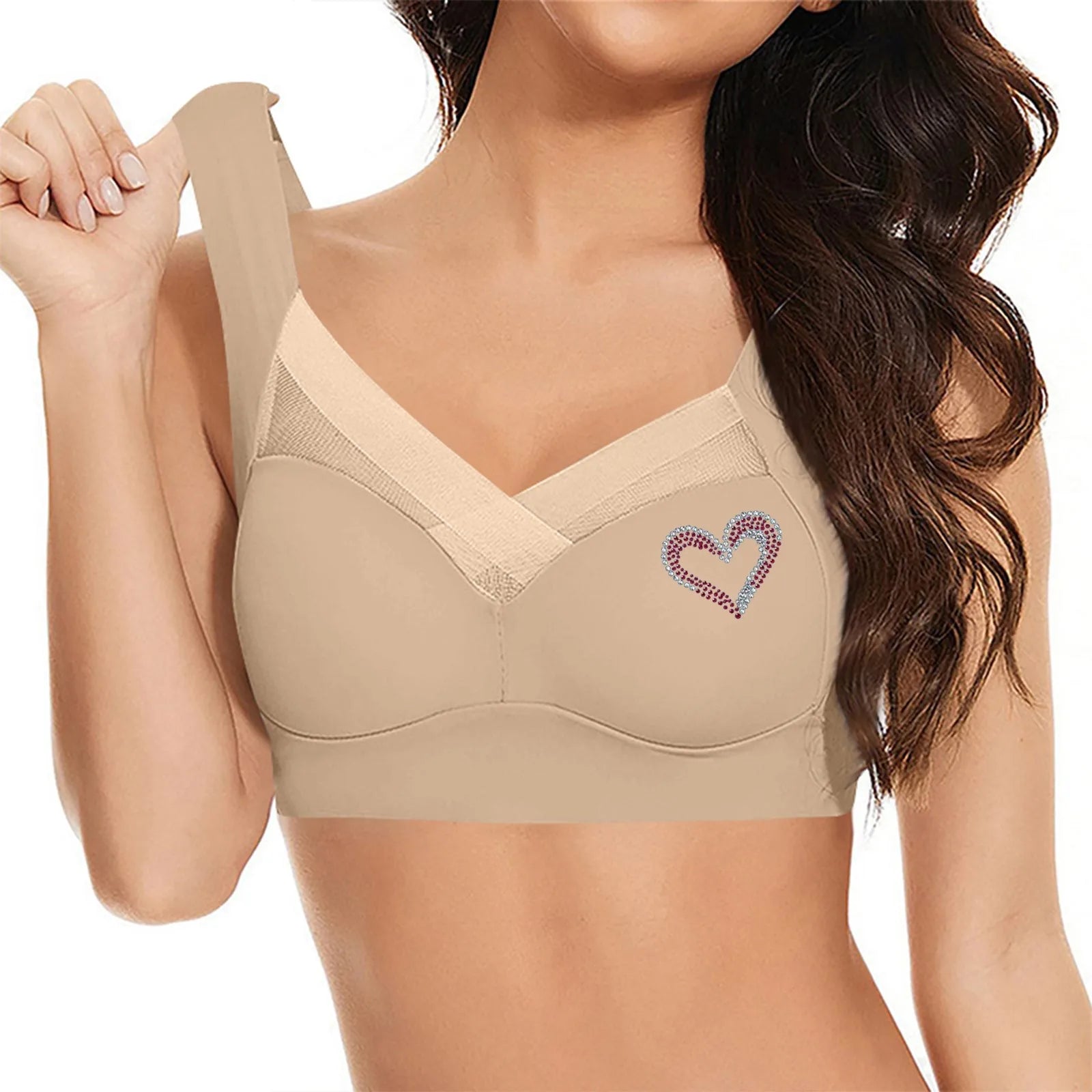 Seamless Support Bra Women Plus Size Comfort Wireless T Shirt Bra Side Smoothing Full Coverage Everyday Lingerie Breathable