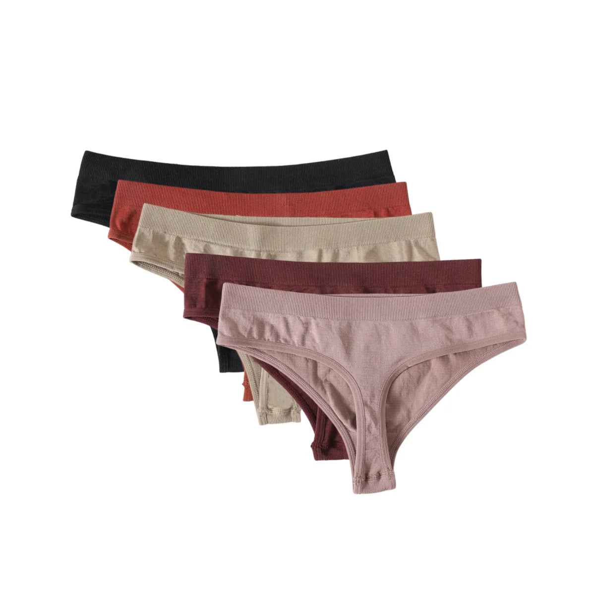 5Pcs/Set Seamless Panties Women Thongs Low Rise G-String Sport Underwear Female Underpants Lingerie Sexy Bottoms M-XL