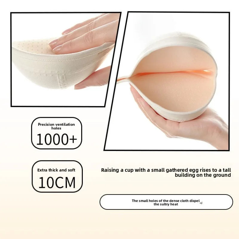 Strapless Push Up Bra 10CM Extreme Lift for Small Bust Backless Adhesive Plunge Bra No Slip Convertible Ultra Padded