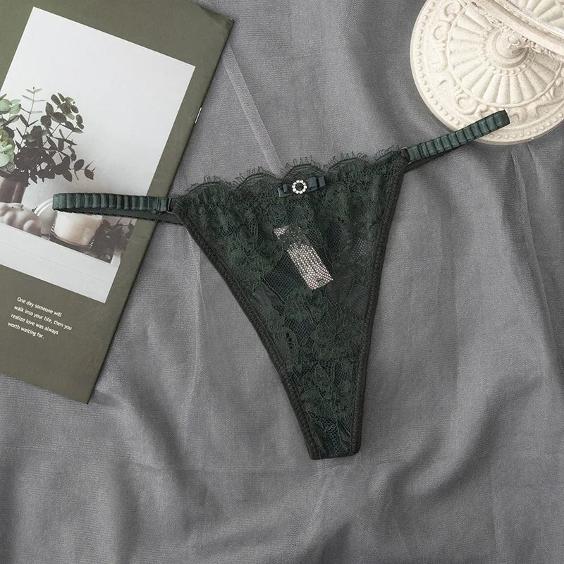 Women'S Sexy Lace Up Cut Out Thong Breathable Underwear for Women Thong Underwear Стринги Женские