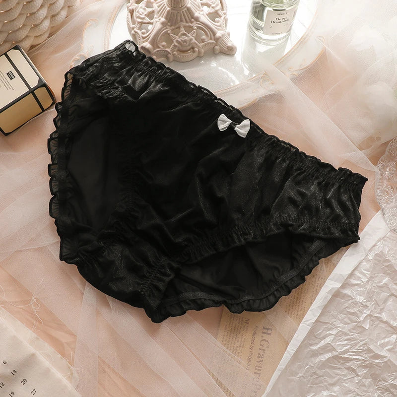 Ropa interior femenina large size underwear women bragas transparent ice silk lingerie sweet calzones para mujer sexy panties