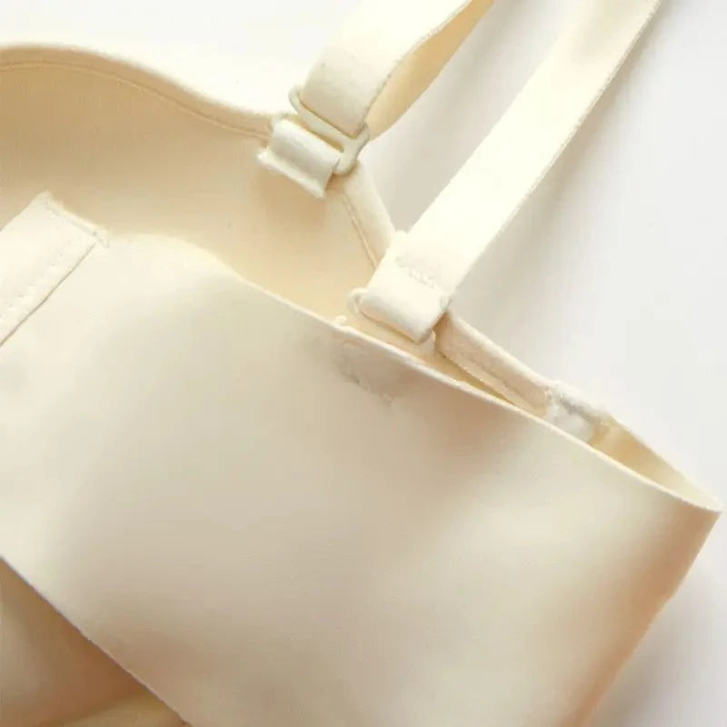 10cm Push Up Strapless Bra Extreme Lift for Small Bust Anti-Slip Silicone Grip Seamless Invisible Design Adhesive Free Plunge