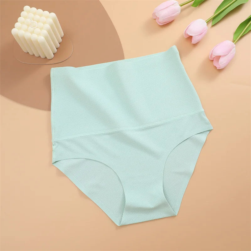 Seamless Shaperwear Women High Rise Briefs Sexy Silk Ultra Breathable Underwear Slimming Lifting Buttocks Corset Pants Elastic