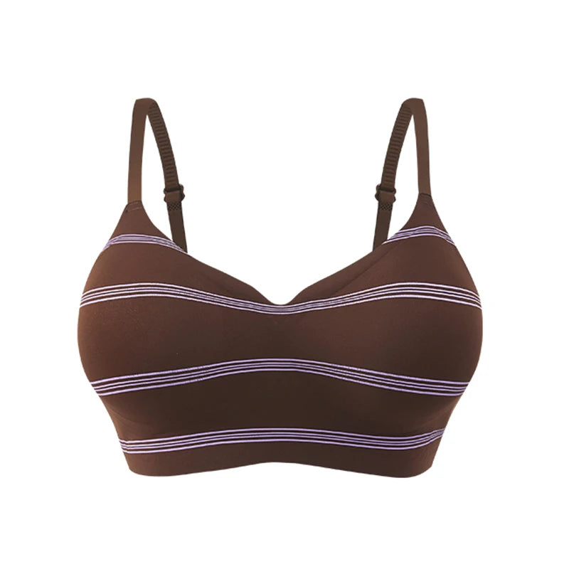 FallSweet Classical Red Plaid Push Up Bra for Women Seamless Wireless Bralette Female Invisible Brassiere Small Breasts Lingerie
