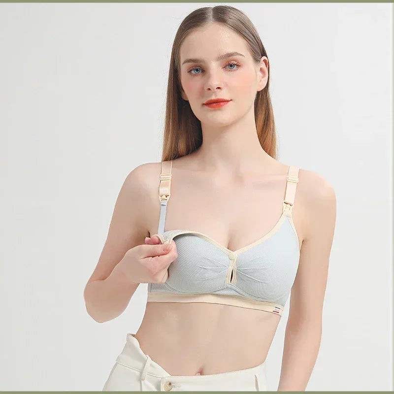 High Quality Maternity Nursing Bras Cotton Breastfeeding Pregnant Underwear Seamless Large Size Breathable Bra Push Up