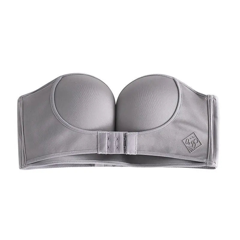 FINETOO Front Closure Strapless Bra For Woman Sexy Invisible Bras Underwear Female Push Up Brassiere One-piece Wireless Bralette