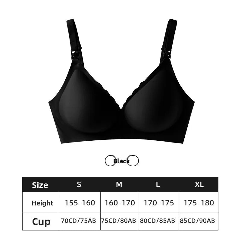 Maternity Bra with Push-up Front To Prevent Sagging Seamless Breathable and Comfortable Nursing Push-up Bra