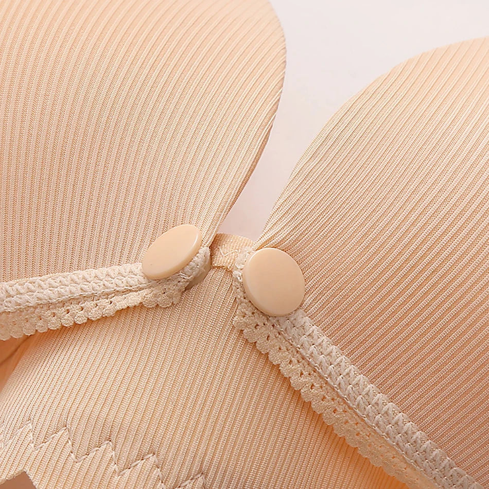 Women Pregnancy Nursing Bra Comfortable Anti Sagging Front Opening Buckle Postpartum Breastfeeding Convenient Bras New