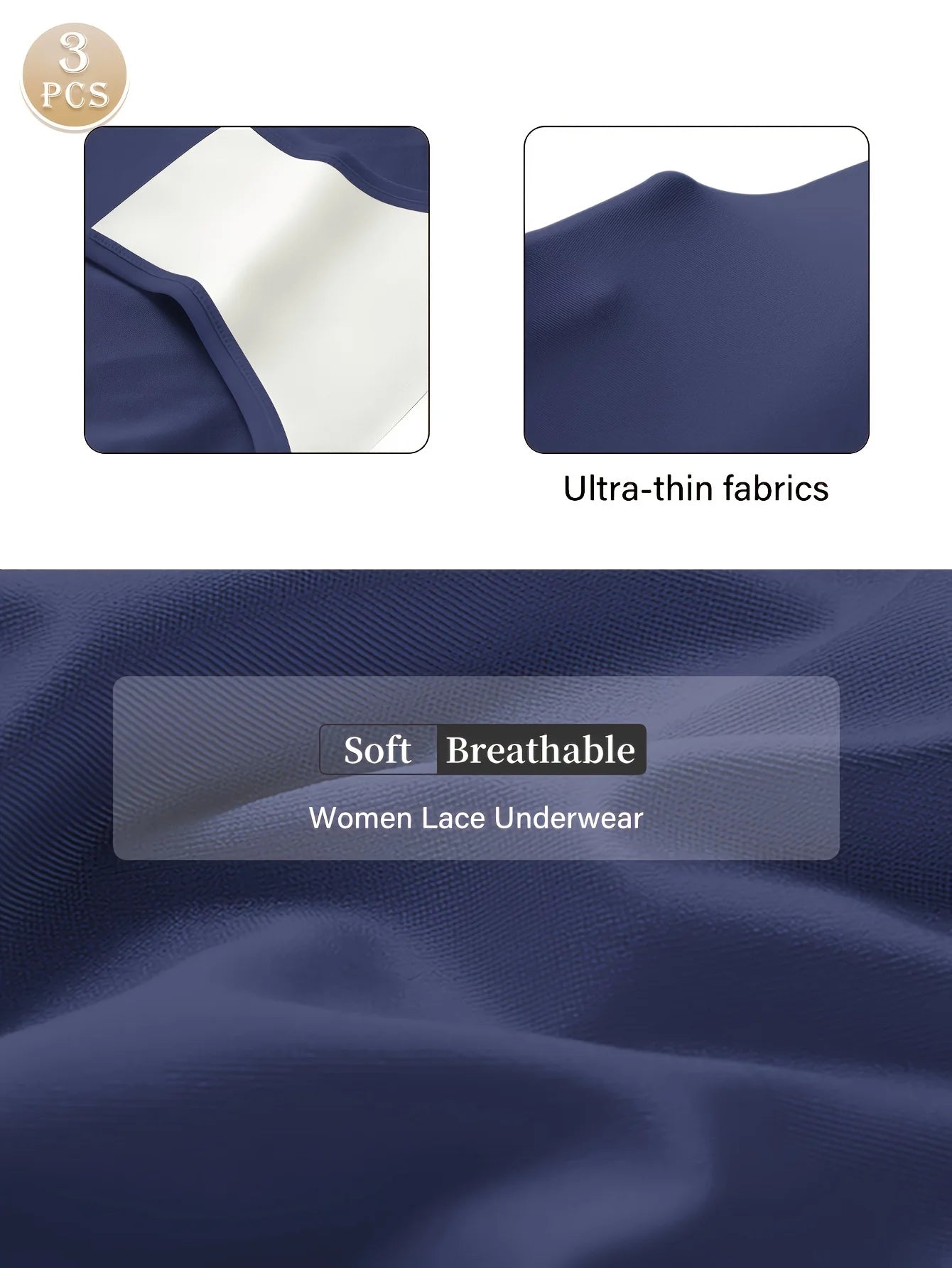 3 Pairs High Waisted Tummy Tuck Ice Silk Women's Panties Triangle Pants Comfortable and Breathable Shape and Hip Lifting