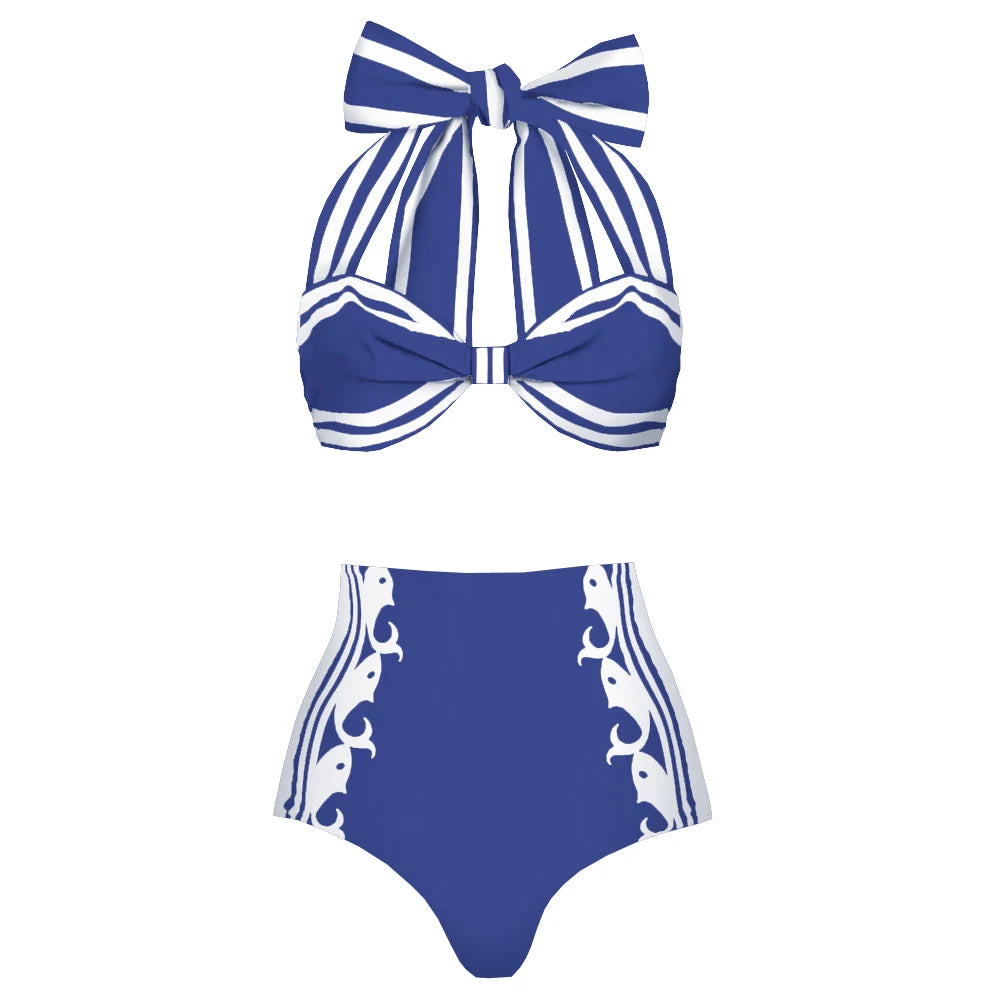 2025 High Quality One Piece Swimsuit Floral Ruffle Printed Push Up Women Bikini Set Swimwear Slimming Bathing Suit Beach Wear