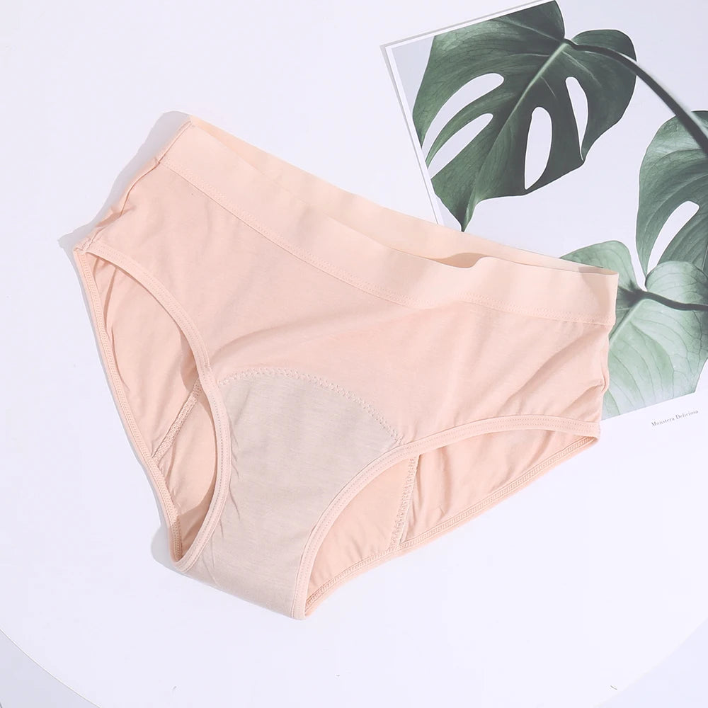 4 Layers Menstrual Panties Leak Proof Bamboo Peirod Underwear for Women Absortent Undies Incontinence Heavy Flow Period Panties
