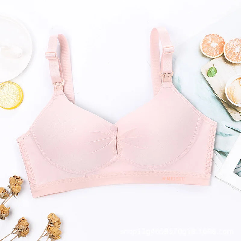 1PCS Pregnant Women Breastfeed Bras Open Gather Before Breastfeeding Thin and Comfortable Seamless Underwear Without Steel Rings