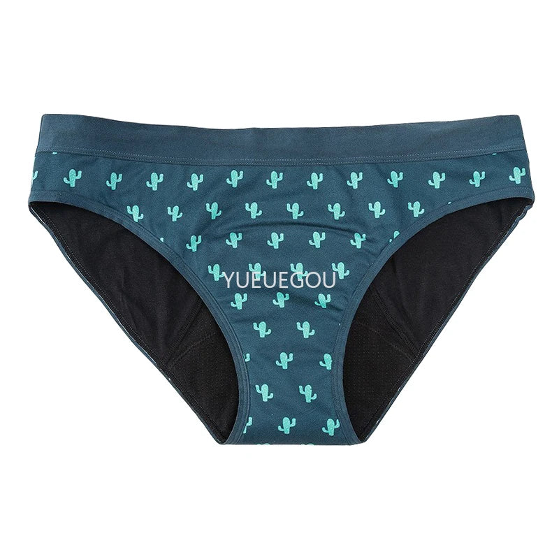Teen & Women's Period Underwear - 4-Layer Leakproof Cotton Briefs for Medium Flow, Reusable Menstrual Panties