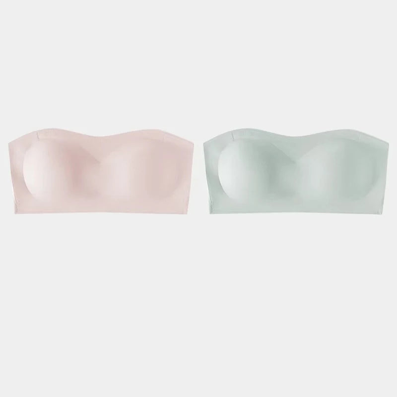 2Pcs/Set Strapless Adhesive Bra Push-Up Non-Slip Small Chest Lightweight Sexy Invisible Lingerie Women Everyday Party Wedding