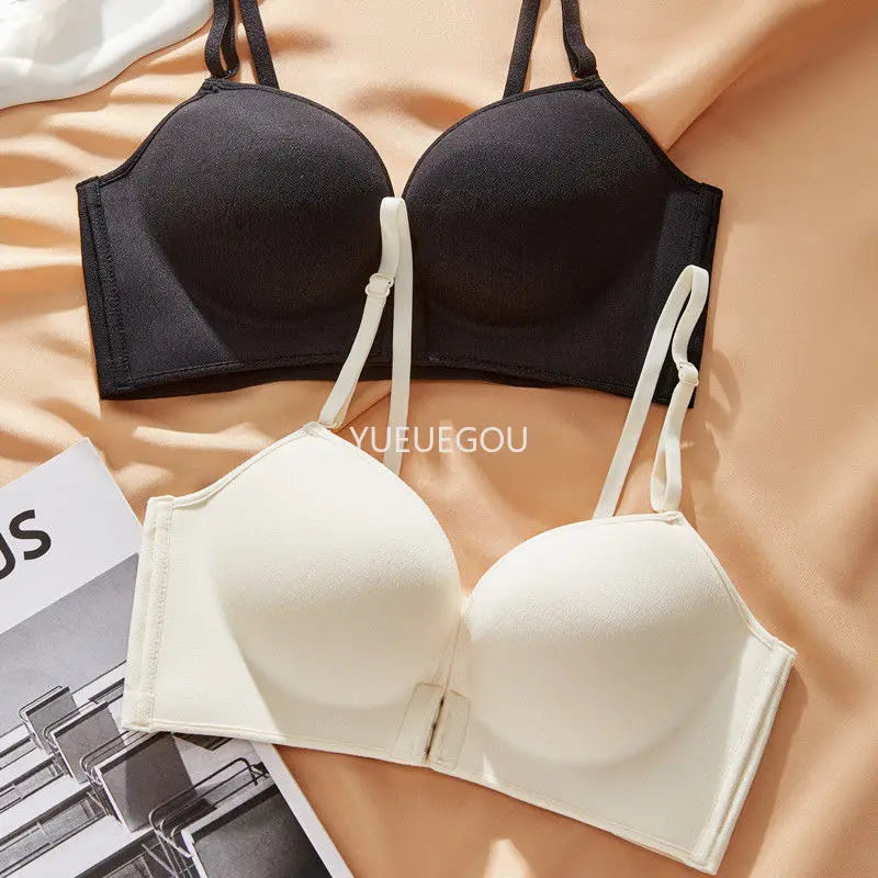 10cm Extreme Front Closure Push Up Bra - Ultra Thick Padded Lift Halter Neck for Small Chest, Deep Plunge Sexy Lingerie