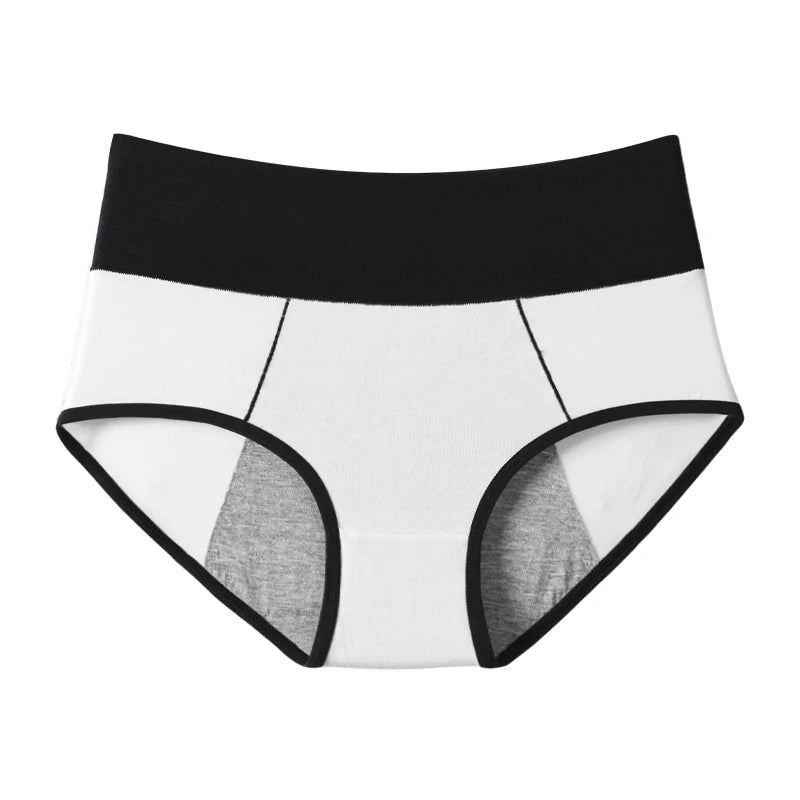 High Waist Menstrual Panties Woman Breathable Women's Cotton Briefs Plus Size M-4XL Physiological Leak Proof Period Underwear